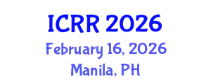 International Conference on Radiography and Radiotherapy (ICRR) February 16, 2026 - Manila, Philippines