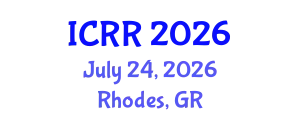 International Conference on Radiography and Radiotherapy (ICRR) July 24, 2026 - Rhodes, Greece