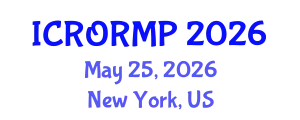 International Conference on Radiation Oncology, Radiobiology and Medical Physics (ICRORMP) May 25, 2026 - New York, United States