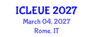 International Conference on Landscape Ecology and Urban Ecology (ICLEUE) March 04, 2027 - Rome, Italy