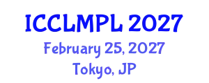 International Conference on Commercial Law, Media and Public Law (ICCLMPL) February 25, 2027 - Tokyo, Japan