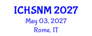 International Conference on Health Sciences, Nursing and Midwifery (ICHSNM) May 03, 2027 - Rome, Italy