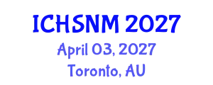 International Conference on Health Sciences, Nursing and Midwifery (ICHSNM) April 03, 2027 - Toronto, Australia