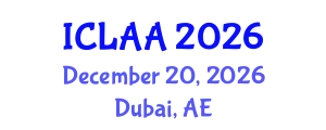 International Conference on Linear Algebra and Applications (ICLAA) December 20, 2026 - Dubai, United Arab Emirates