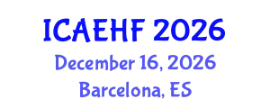 International Conference on Applied Ergonomics and Human Factors (ICAEHF) December 16, 2026 - Barcelona, Spain