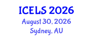 International Conference on Education and Learning Sciences (ICELS) August 30, 2026 - Sydney, Australia
