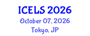 International Conference on Education and Learning Sciences (ICELS) October 07, 2026 - Tokyo, Japan
