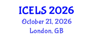 International Conference on Education and Learning Sciences (ICELS) October 21, 2026 - London, United Kingdom