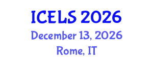 International Conference on Education and Learning Sciences (ICELS) December 13, 2026 - Rome, Italy