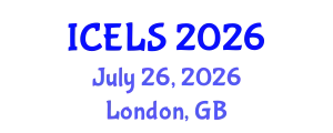 International Conference on Education and Learning Sciences (ICELS) July 26, 2026 - London, United Kingdom