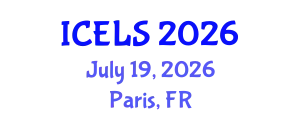 International Conference on Education and Learning Sciences (ICELS) July 19, 2026 - Paris, France