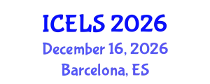 International Conference on Education and Learning Sciences (ICELS) December 16, 2026 - Barcelona, Spain