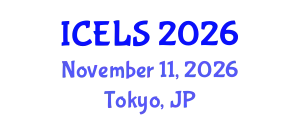 International Conference on Education and Learning Sciences (ICELS) November 11, 2026 - Tokyo, Japan