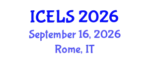 International Conference on Education and Learning Sciences (ICELS) September 16, 2026 - Rome, Italy