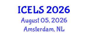 International Conference on Education and Learning Sciences (ICELS) August 05, 2026 - Amsterdam, Netherlands