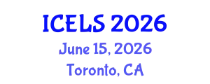 International Conference on Education and Learning Sciences (ICELS) June 15, 2026 - Toronto, Canada