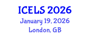 International Conference on Education and Learning Sciences (ICELS) January 19, 2026 - London, United Kingdom