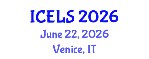 International Conference on Education and Learning Sciences (ICELS) June 22, 2026 - Venice, Italy