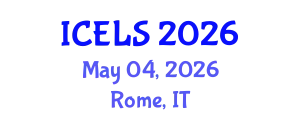 International Conference on Education and Learning Sciences (ICELS) May 04, 2026 - Rome, Italy