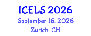 International Conference on Education and Learning Sciences (ICELS) September 16, 2026 - Zurich, Switzerland
