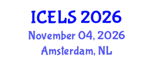 International Conference on Education and Learning Sciences (ICELS) November 04, 2026 - Amsterdam, Netherlands