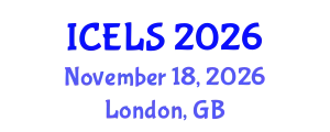 International Conference on Education and Learning Sciences (ICELS) November 18, 2026 - London, United Kingdom