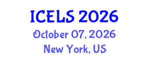 International Conference on Education and Learning Sciences (ICELS) October 07, 2026 - New York, United States