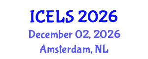 International Conference on Education and Learning Sciences (ICELS) December 02, 2026 - Amsterdam, Netherlands