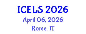 International Conference on Education and Learning Sciences (ICELS) April 06, 2026 - Rome, Italy