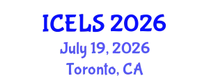 International Conference on Education and Learning Sciences (ICELS) July 19, 2026 - Toronto, Canada