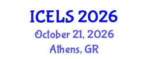 International Conference on Education and Learning Sciences (ICELS) October 21, 2026 - Athens, Greece
