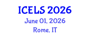 International Conference on Education and Learning Sciences (ICELS) June 01, 2026 - Rome, Italy