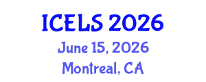 International Conference on Education and Learning Sciences (ICELS) June 15, 2026 - Montreal, Canada