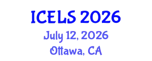 International Conference on Education and Learning Sciences (ICELS) July 12, 2026 - Ottawa, Canada