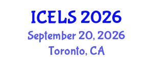 International Conference on Education and Learning Sciences (ICELS) September 20, 2026 - Toronto, Canada