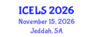 International Conference on Education and Learning Sciences (ICELS) November 15, 2026 - Jeddah, Saudi Arabia