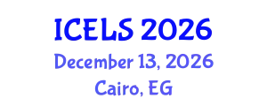 International Conference on Education and Learning Sciences (ICELS) December 13, 2026 - Cairo, Egypt