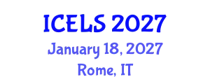 International Conference on Education and Learning Sciences (ICELS) January 18, 2027 - Rome, Italy