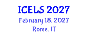 International Conference on Education and Learning Sciences (ICELS) February 18, 2027 - Rome, Italy