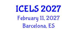 International Conference on Education and Learning Sciences (ICELS) February 11, 2027 - Barcelona, Spain
