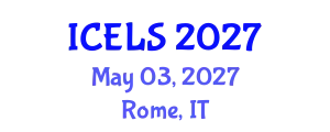 International Conference on Education and Learning Sciences (ICELS) May 03, 2027 - Rome, Italy