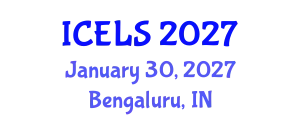 International Conference on Education and Learning Sciences (ICELS) January 30, 2027 - Bengaluru, India