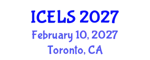 International Conference on Education and Learning Sciences (ICELS) February 10, 2027 - Toronto, Canada