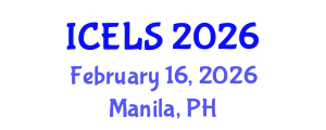 International Conference on Education and Learning Sciences (ICELS) February 16, 2026 - Manila, Philippines