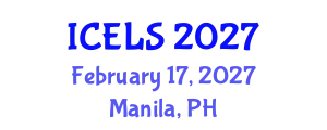 International Conference on Education and Learning Sciences (ICELS) February 17, 2027 - Manila, Philippines