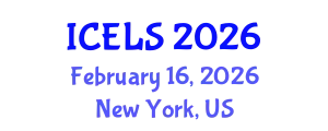 International Conference on Education and Learning Sciences (ICELS) February 16, 2026 - New York, United States