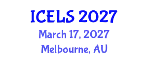 International Conference on Education and Learning Sciences (ICELS) March 17, 2027 - Melbourne, Australia