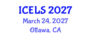 International Conference on Education and Learning Sciences (ICELS) March 24, 2027 - Ottawa, Canada