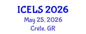 International Conference on Education and Learning Sciences (ICELS) May 25, 2026 - Crete, Greece