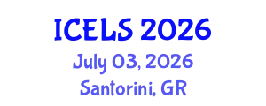 International Conference on Education and Learning Sciences (ICELS) July 03, 2026 - Santorini, Greece